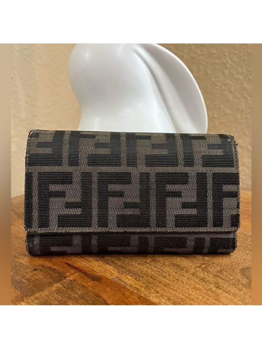FENDI ZUCCA TRIFOLD WALLET